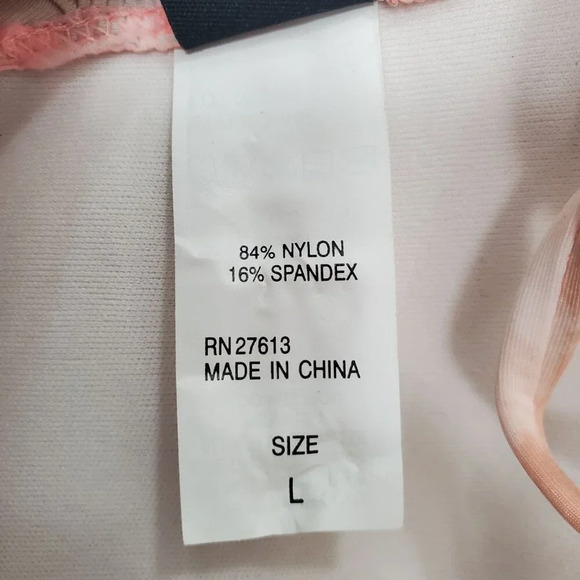 Ninety Six Degrees Peach White Marble Shell Crystal Push Up Halter Bikini Top L - Picture 4 of 5